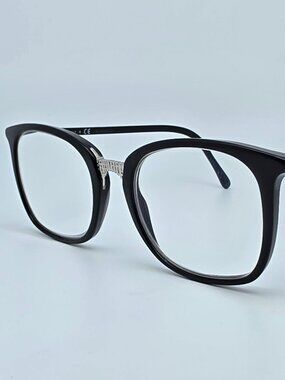 Chanel 3369 c.501 Black Silver CC Square Eyeglasses Frame Italy 50-19-140